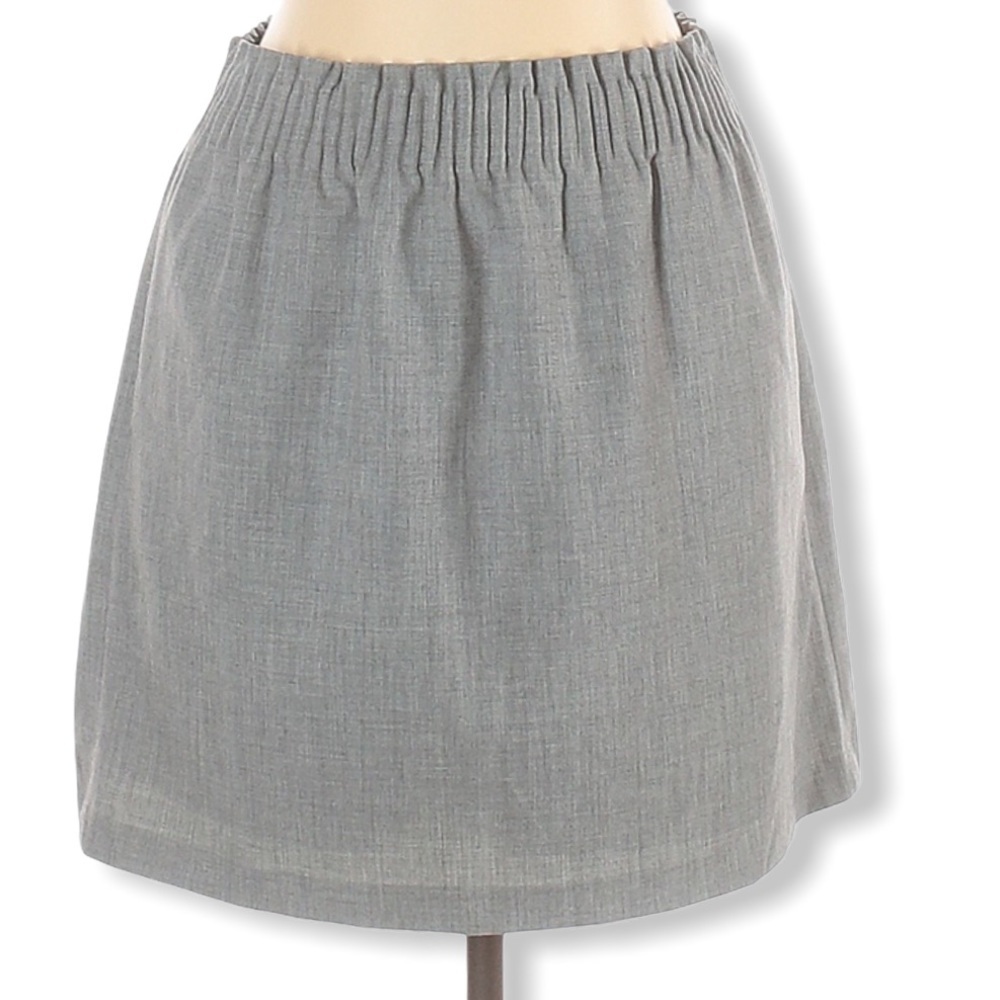 J. Crew Mercantile Grey Stretch Mini Skirt With Side Pockets Size 10